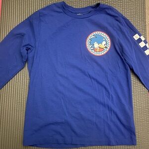 Old Navy Blue Sonic Kids Long Sleeve Tee